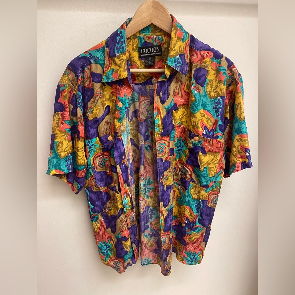 Cocoon inc 100% silk Shirt Size S